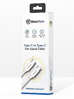 כבל PD טייפ-סי לטייפ-סי באורך 2 מטר - דגם St500 חברת SmarTech 