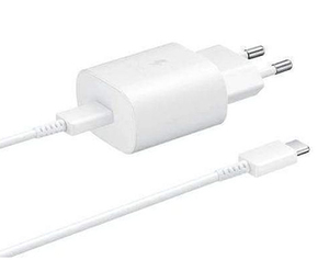 מטען קיר + כבל 1.8 מטר Samsung Super Fast Charger לבן