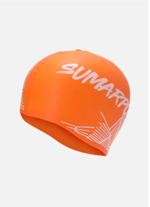 כובע שחייה מסיליקון SUMARPO SILICONE CAP כתום אלסטי וגמיש לבריכה ולים