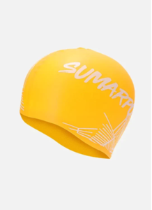 כובע שחייה מסיליקון SUMARPO SILICONE CAP צהוב אלסטי וגמיש לבריכה ולים