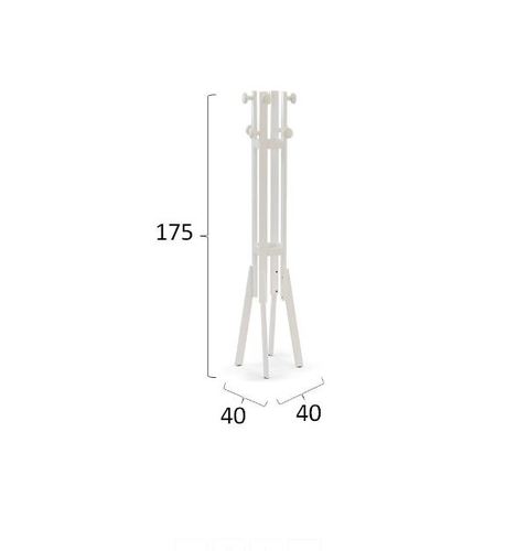 מעמד מעילים 4 רגליים לבן ALBA Coat Rack