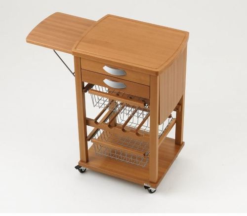  אגרן משוכלל דובדבן כנפיים מתקפלות SANTIAGO Kitchen Trolley