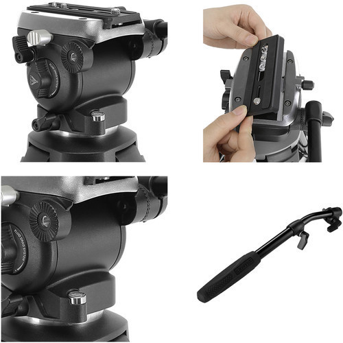 חצובת וידאו עם ראש E-Image EK650