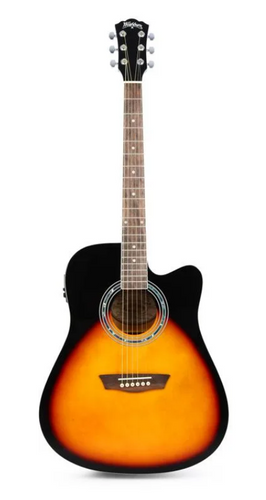 גיטרה אקוסטית מוגברת CUTAWAY בצבע סאנברסט WA-90CE מבית WASHBURN