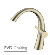 ברז כיור רחצה סדרת Contador בצבע Brushed Gold