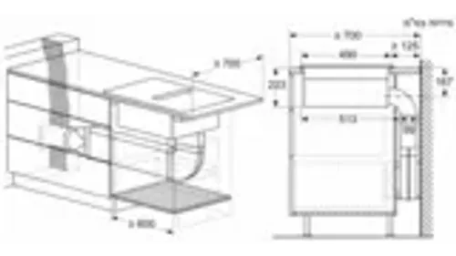 iQ700 כיריים אינדוקציה משולבות קולט אדים 80 cm surface mount with frame