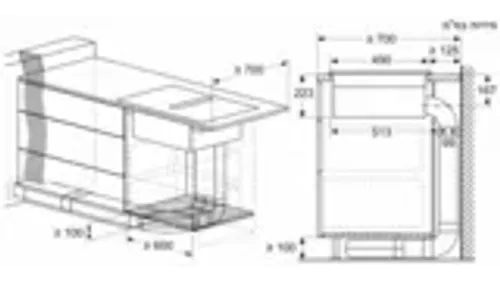 iQ700 כיריים אינדוקציה משולבות קולט אדים 80 cm surface mount with frame