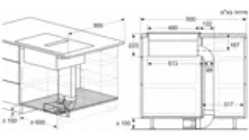 iQ700 כיריים אינדוקציה משולבות קולט אדים 80 cm surface mount with frame