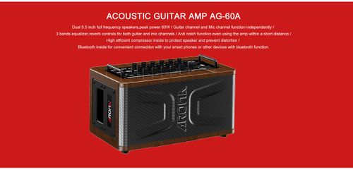 מגבר נטען לגיטרה אקוסטית AG-60A מבית Aroma