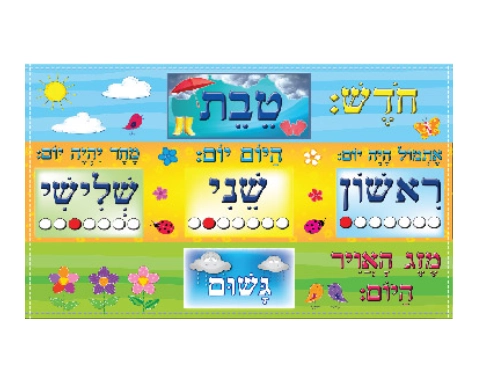 ערכת המחשה - לוח חודשי השנה העברית