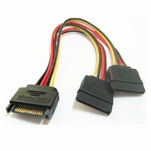 כבל SATA POWER CABLE SPLITTER TO TOW FEMALE PLUG