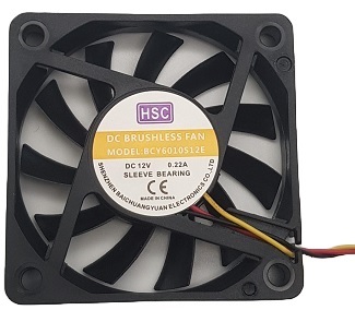 מאוורר 12V 60X60X10mm