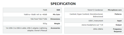 מיקרופון EC2811 קונדנסר USB למגוון שימושים NEOTRACK MI מבית DONNER