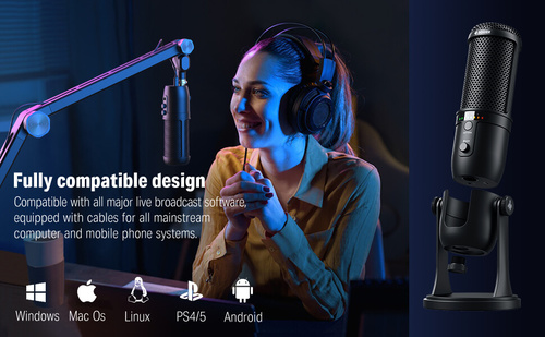 מיקרופון EC2811 קונדנסר USB למגוון שימושים NEOTRACK MI מבית DONNER