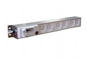 פס שקעים חשמל 6 יציאות KB PDU-6 לארון תקשורת