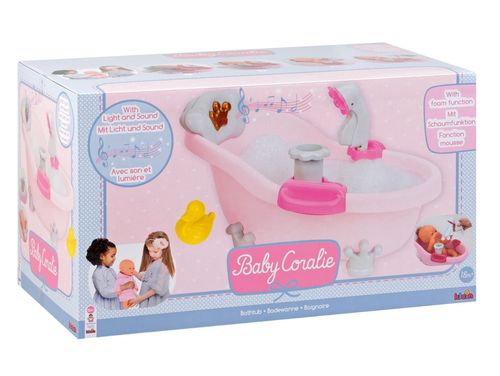 Baby Coralie אמבטיה לבובה עם אפקט הקצף ואורות וצלילים