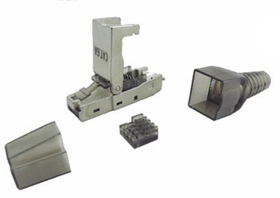 קונקטור CAT 6A מסוכך RJ45
