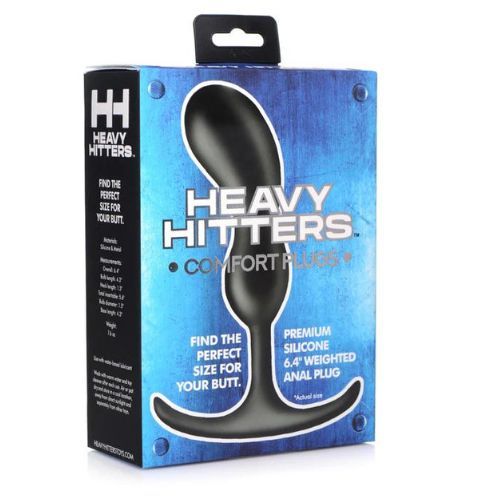 פלאג אנאלי לעיסוי פרוסטטה מדיום XR Brands-XR Brands- Heavy Hitters Silicone Weighted Prostate Plug