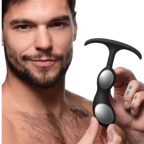 פלאג אנאלי לעיסוי פרוסטטה מדיום XR Brands-XR Brands- Heavy Hitters Silicone Weighted Prostate Plug