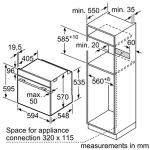 ‏תנור בנוי Bosch HBA372EB0 בוש