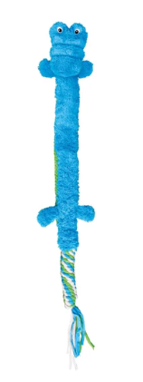 KONG WINDERS TAILS - משחק תנין מבד עם חבל וצפצפה לכלבים