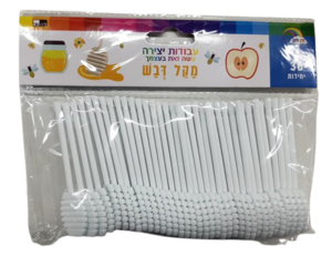 מקל דבש פלסטיק שטוח - 36 יחידות