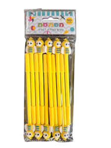 מארז עשיריית עטים בצורת דבורה