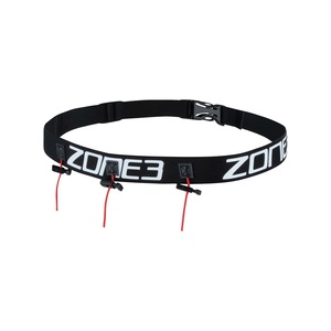 חגורת מספר לתחרויות ZONE3 ULTIMATE RACE NUMBER BELT שחור-לבן