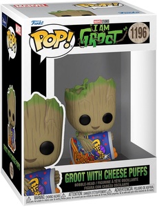 בובת פופ מארוול: אני גרוט - גרוט עם צ'יטוס - Funko POP! Marvel: I Am Groot - Groot w Cheese Puffs #1196