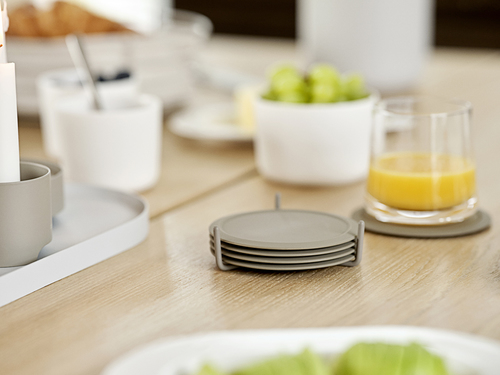 סט 6 תחתיות לכוסות עם מעמד Singles - חום טאופ' Zone