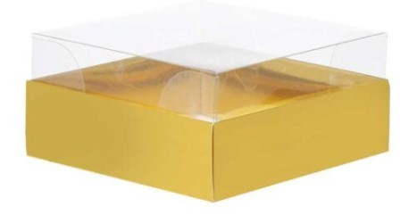קופסת קרטון זהב- מכסה PVC 16*16*8