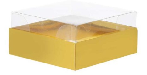 קופסת קרטון זהב- מכסה PVC 16*16*8