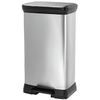 פח דקו 50 ליטר CURVER DECO BIN "כסוף" כתר