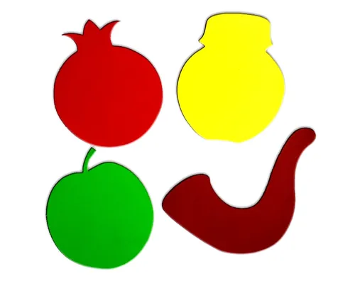 קישוטי קיר מסול - סמלי ראש השנה - 12 יח'