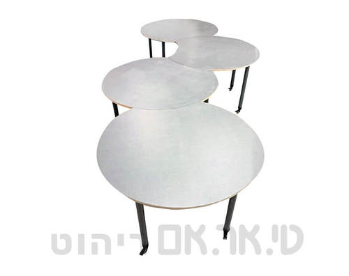 שולחן דגם סהר קנט חשוף
