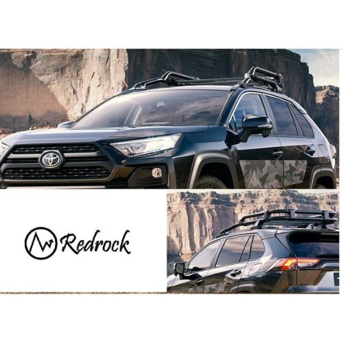 גגון עריסה לרכב טיוטה ראב 4 2019 > אלומיניום מחוזק דגם מקורי מפואר פתוח מקדימה עשוי מוטות מעוגלים REDROCK