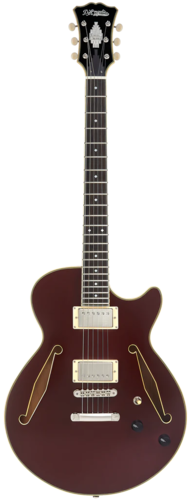 גיטרה חשמלית 1/4 נפח כולל ארגז D'Angelico EXCEL MINI DC TOUR SOLID WINE