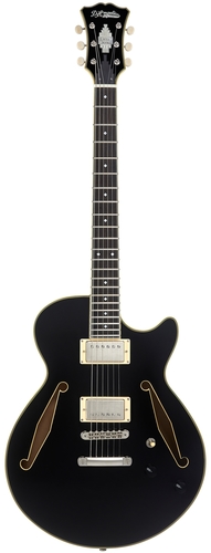 גיטרה חשמלית 1/4 נפח כולל ארגז D'Angelico EXCEL SS TOUR SOLID BLACK