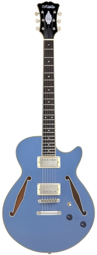גיטרה חשמלית 1/4 נפח כולל ארגז D'Angelico EXCEL SS TOUR SLATE BLUE