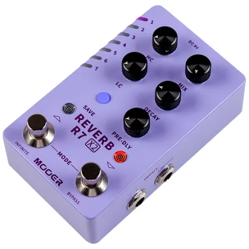 פדל ריברב סטריאו עם 2 לחצנים Mooer R7 X2 Reverb