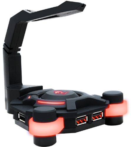 מפצל 4 כניסות USB עם מנהל כבל לעכבר Dragon GPDRA-USS-R - צבע שחור/אדום