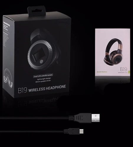 אוזניות מוסיקה Bluetooth עם צג דיגיטלי