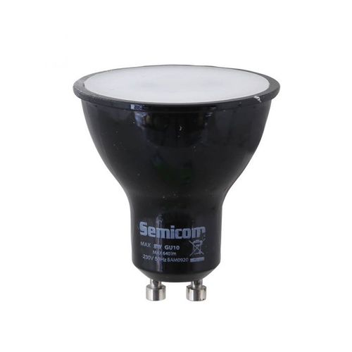 נורת לד אור יום 8W 230V GU10 שחורה semicom