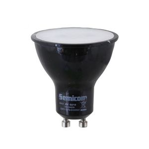 נורת לד אור יום 8W 230V GU10 שחורה semicom