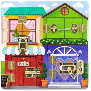 לוח מנעולים ובריח 4 דלתות מעץ מלא - חווה