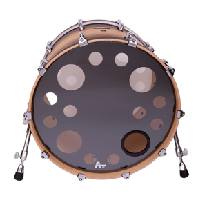 עור לבס "22 (חיצוני) 2Ply clear/BlackPorted מסדרת Orbit מבית Attack