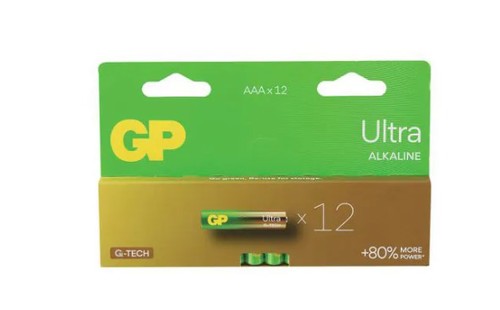 12 סוללות אולטרה אלקליין 1.5V AAA