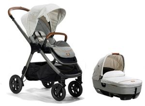 סט עגלת תינוק FINITI עם סל שכיבה (אמבטיה) CALMI ההופך גם למושב בטיחות בגימור סיגנצ