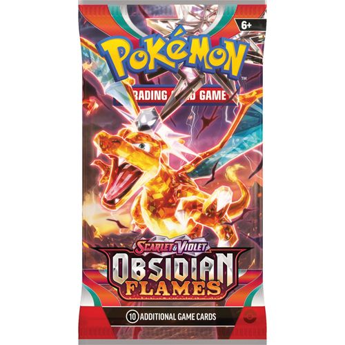 מארז 10 קלפי פוקימון בהפתעה Scarlet & Violet 3 Obsidian Flames Booster Box