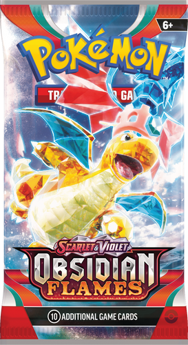 מארז 10 קלפי פוקימון בהפתעה Scarlet & Violet 3 Obsidian Flames Booster Box